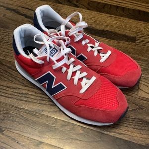 New Balance 500 size 12; Red, Navy, White
